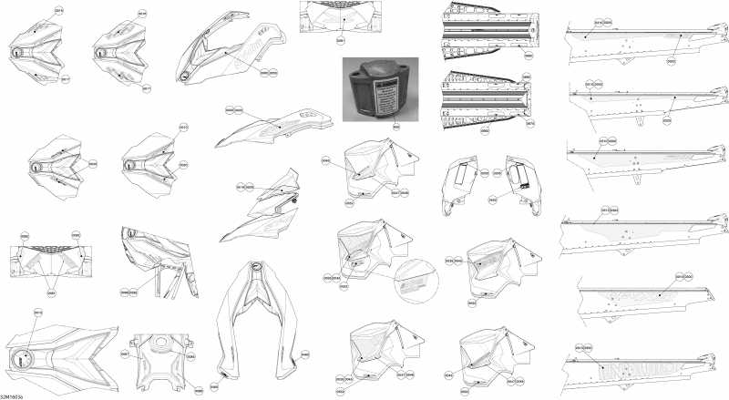 snowmobile Ski-doo  RENEGADE - 2-STROKE, 2016 - Decals Except Package Sport