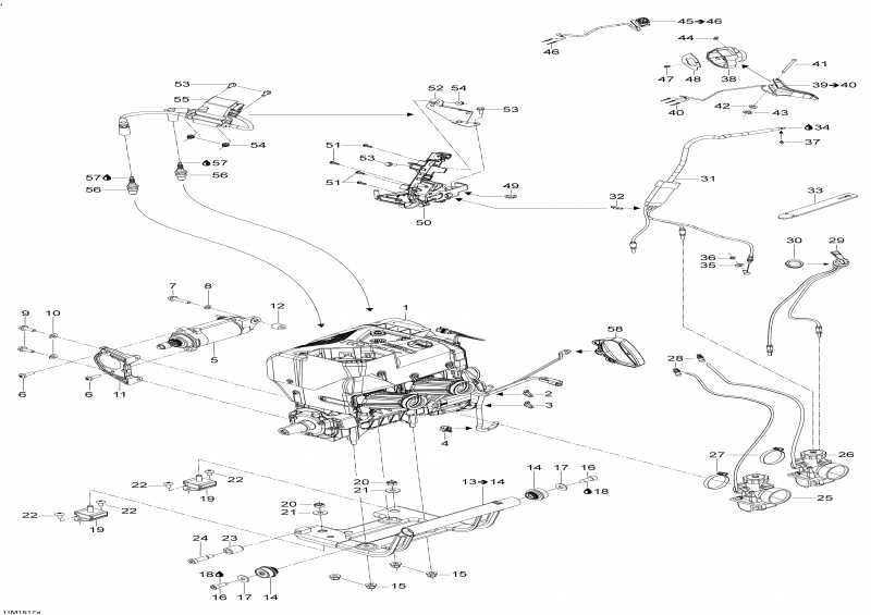 �������� Ski Doo SKANDIC - 2-STROKE, 2016 ������ - Engine And Engine Support 550f
