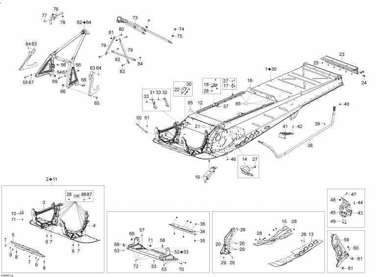 snowmobile Ski-doo SKANDIC - 2-STROKE, 2016 - Frame 550f