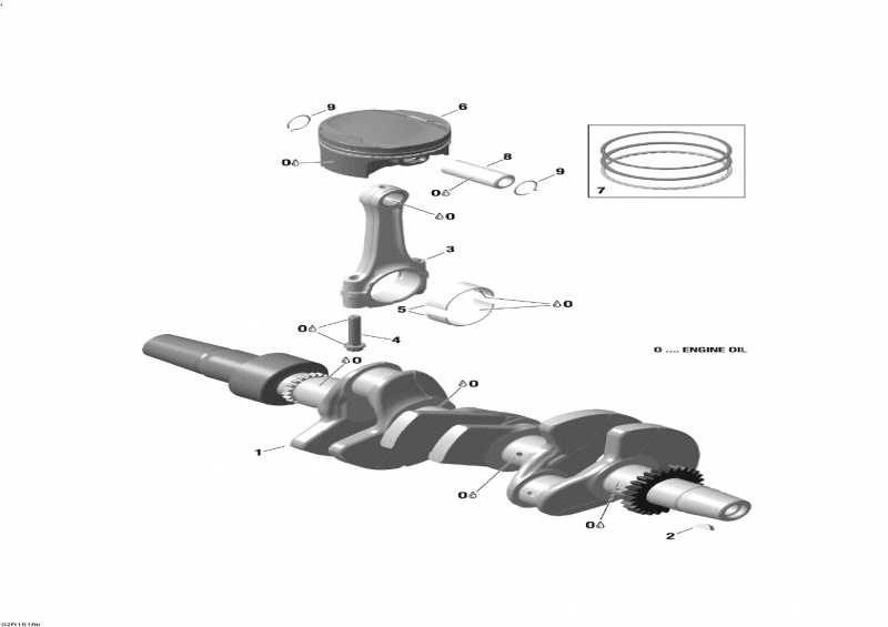    SKANDIC - 4-STROKE, 2016 - Crankshaft And Pistons 900 Ace