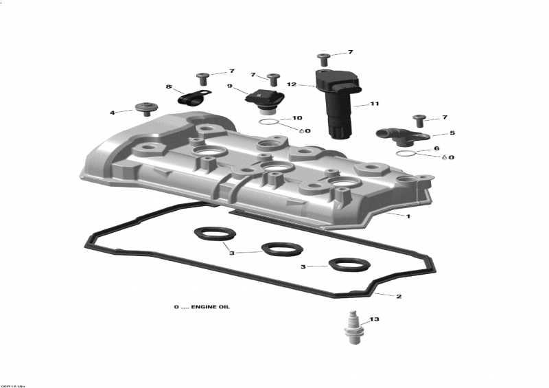 snowmobile Skidoo SKANDIC - 4-STROKE, 2016 - Valve Cover 900 Ace