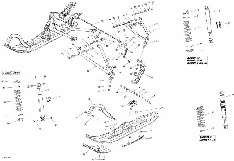 Ski-doo SUMMIT, 2016 - Front Suspension And Ski All Models