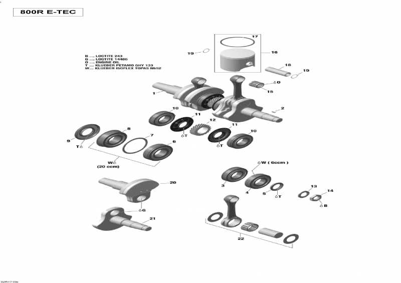 snowmobile   EXPEDITION - 2-STROKE - LE-SE-XTREME, 2017 - Crankshaft And Pistons 800r E-tec