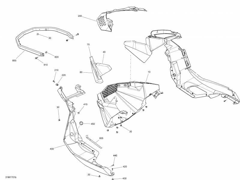  Ski-doo  EXPEDITION - 2-STROKE - SPORT, 2017 - Bottom Pan All Models