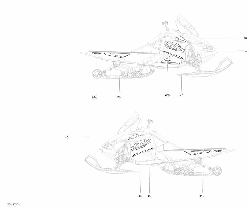  Skidoo EXPEDITION - 2-STROKE - SPORT, 2017  - Decals All Models