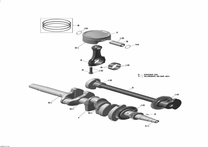 snowmobile   EXPEDITION - 4-STROKE - LE-SE, 2017 - Crankshaft, Pistons And Balance Shaft 1200 4-tec