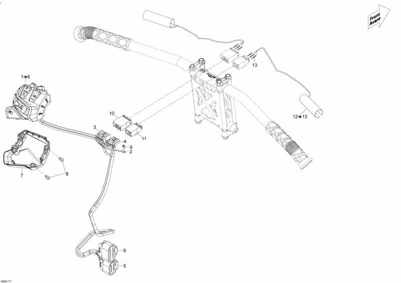  Ski Doo  EXPEDITION - 4-STROKE - LE-SE, 2017 - Steering Wiring Harness