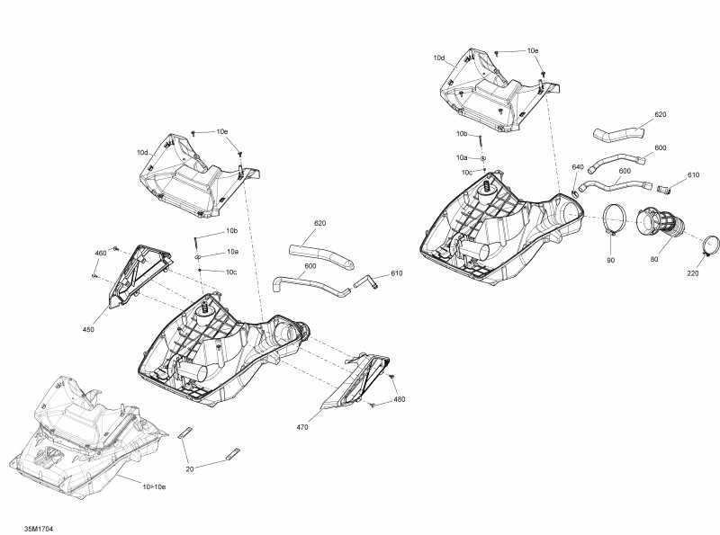 snowmobile SKIDOO EXPEDITION - 4-STROKE - SPORT, 2017 ������ - Air Intake System All Models