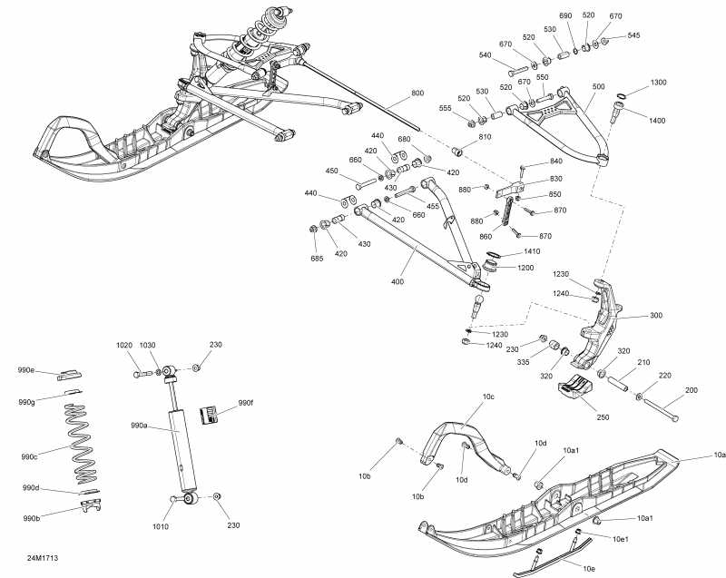 snowmobile ski-doo EXPEDITION - 4-STROKE - SPORT, 2017 - Front Suspension And Ski All Models