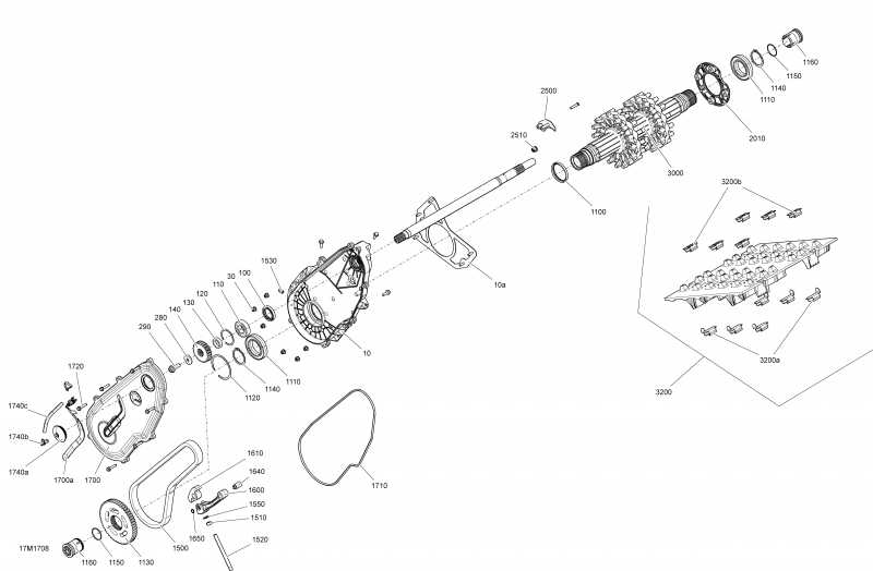 �������� SkiDoo GRAND TOURING - 2-STROKE, 2017 ������ - Drive System All Models