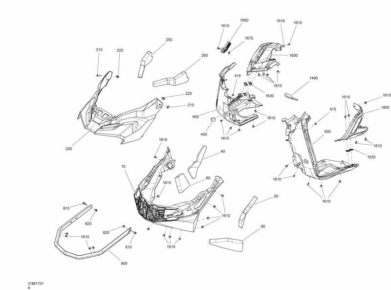  Ski-doo  GRAND TOURING - 2-STROKE, 2017 - Bottom Pan All Models