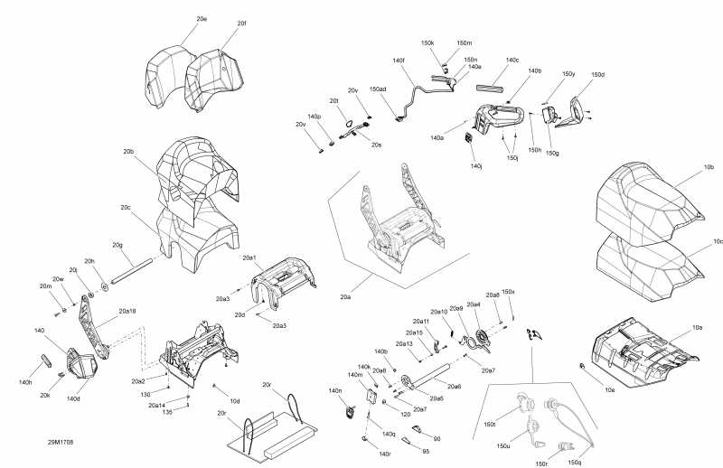 �������� Ski Doo GRAND TOURING - 4-STROKE, 2017 ������ - Seat All Models