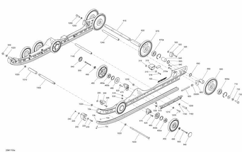 MXZ - 2-STROKE - 600 CARB_600HO E-TEC_800R E-TEC, 2017 - Rear Suspension Rmotion Package Iron Dog Inferior