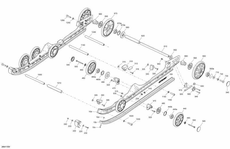  SKIDOO MXZ - 2-STROKE - 600 CARB_600HO E-TEC_800R E-TEC, 2017  - Rear Suspension Rmotion With Qas Package X Inferior