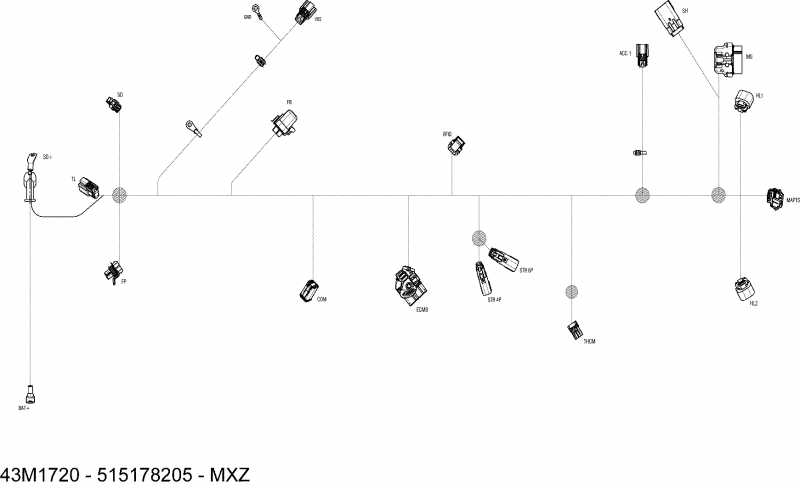  ski-doo MXZ - 2-STROKE - 850 E-TEC, 2017  - Electrical Harness All Models