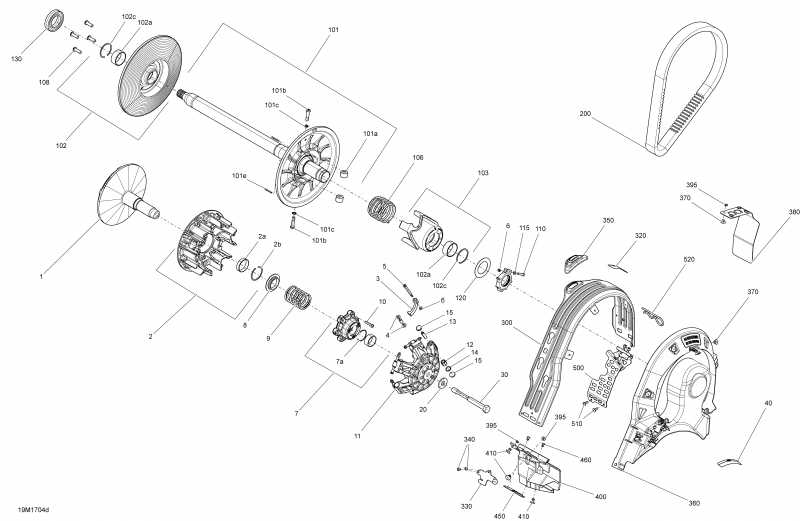  Ski-doo - Pulley System 1200 4-tec