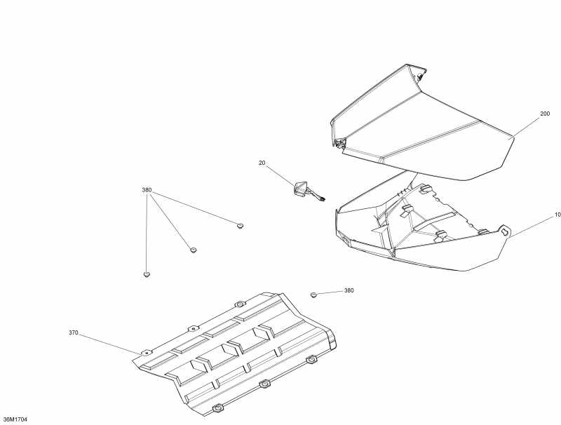 snowmobile BRP MXZ - 4-STROKE, 2017 - Luggage Rack All Models