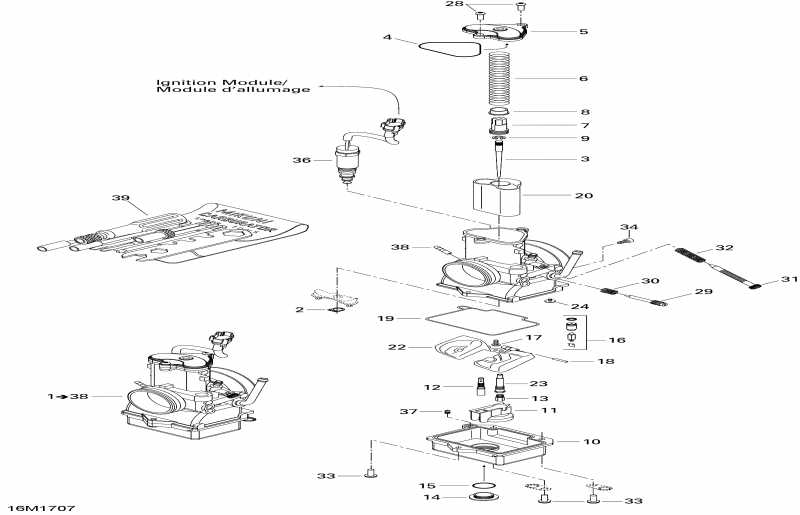 BRP SkiDoo MXZ 600 RS, 2017 - Carburetor