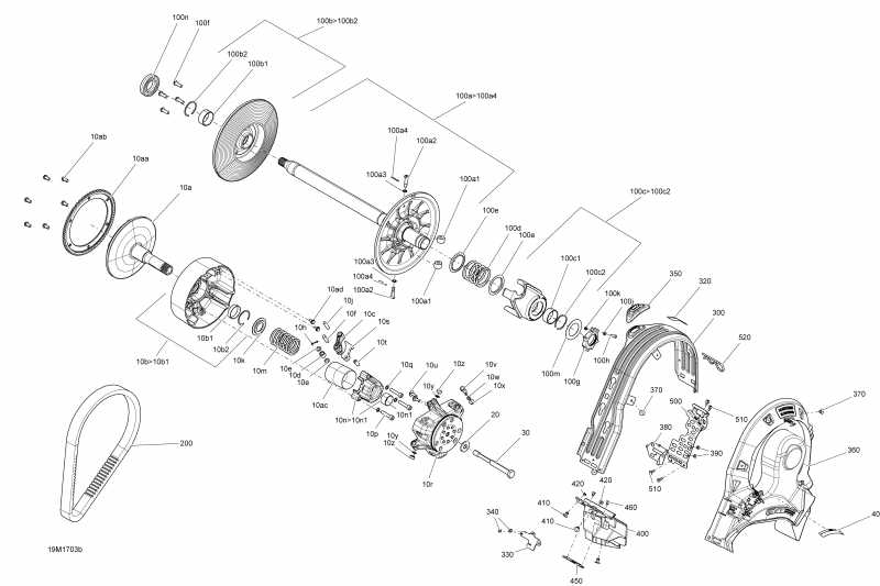  ski-doo RENEGADE - 2-STROKE - 600 CARB_600HO E-TEC_800R E-TEC, 2017  - Pulley System 600ho E-tec