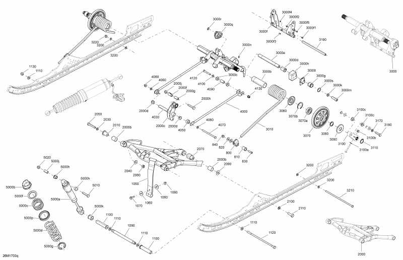 snowmobile SKIDOO RENEGADE - 2-STROKE - 600 CARB_600HO E-TEC_800R E-TEC, 2017 - Rear Suspension Rmotion With Air Ride Package Enduro Superior