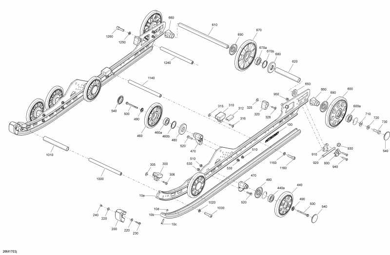 snowmobile  RENEGADE - 2-STROKE - 600 CARB_600HO E-TEC_800R E-TEC, 2017  - Rear Suspension Rmotion With Qas Package X Inferior