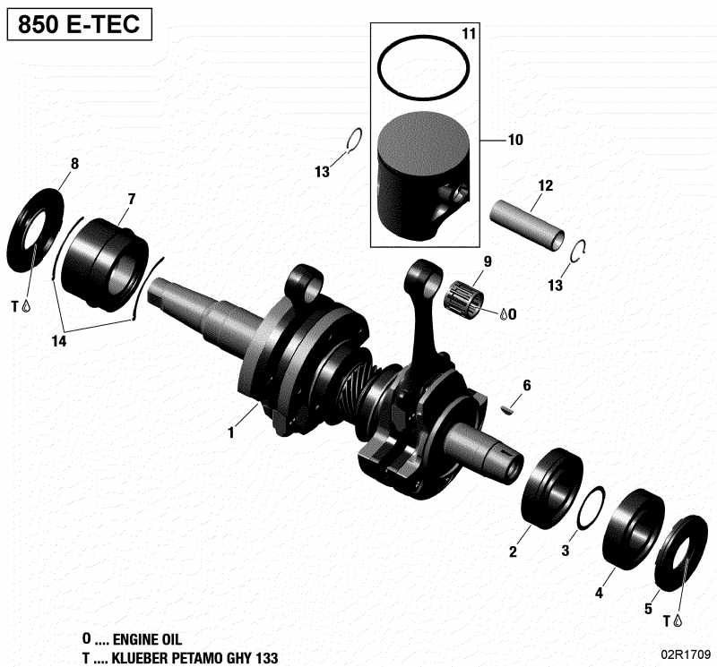  SKIDOO RENEGADE - 2-STROKE - 850 E-TEC, 2017 - Crankshaft And Pistons All Models