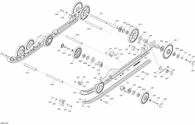 snowmobile Ski Doo RENEGADE - 2-STROKE - 850 E-TEC, 2017 - Rear Suspension Rmotion Package X Inferior