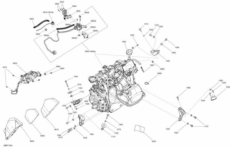 snowmobile Skidoo RENEGADE - 4-STROKE, 2017 ������ - Engine 1200 4-tec