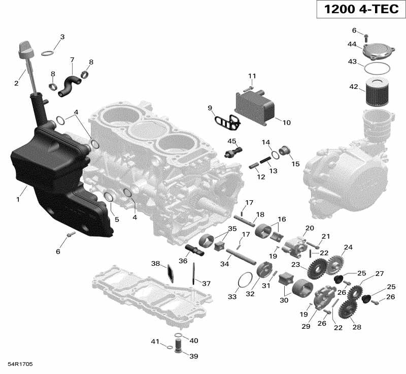  Skidoo  RENEGADE - 4-STROKE, 2017 - Engine Lubrication 1200itc 4-tec