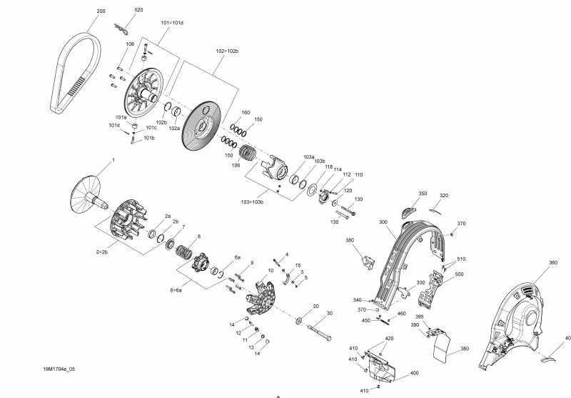 SkiDoo RENEGADE - 4-STROKE, 2017 - Pulley System 600-900 Ace