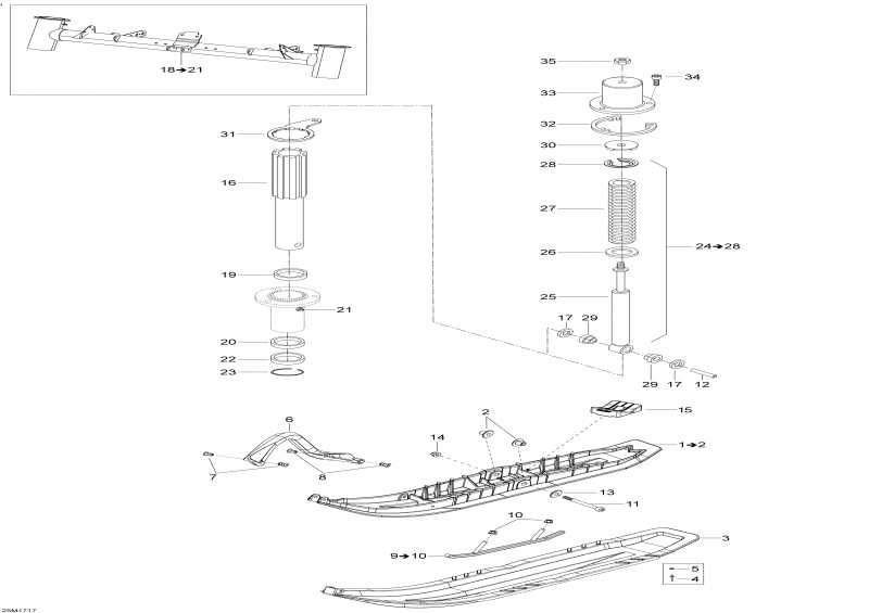  ski-doo SKANDIC - 2-STROKE - WT-SWT, 2017  - Front Suspension And Ski