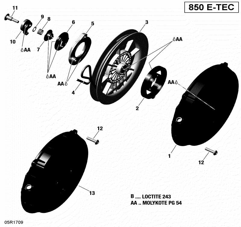  ski-doo  SUMMIT - 850 E-TEC, 2017 - Rewind Starter All Models