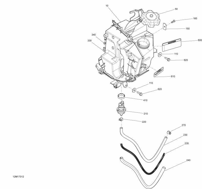  SkiDoo TUNDRA - 2-STROKE - LT-SPORT, 2017  - Oil System All Models