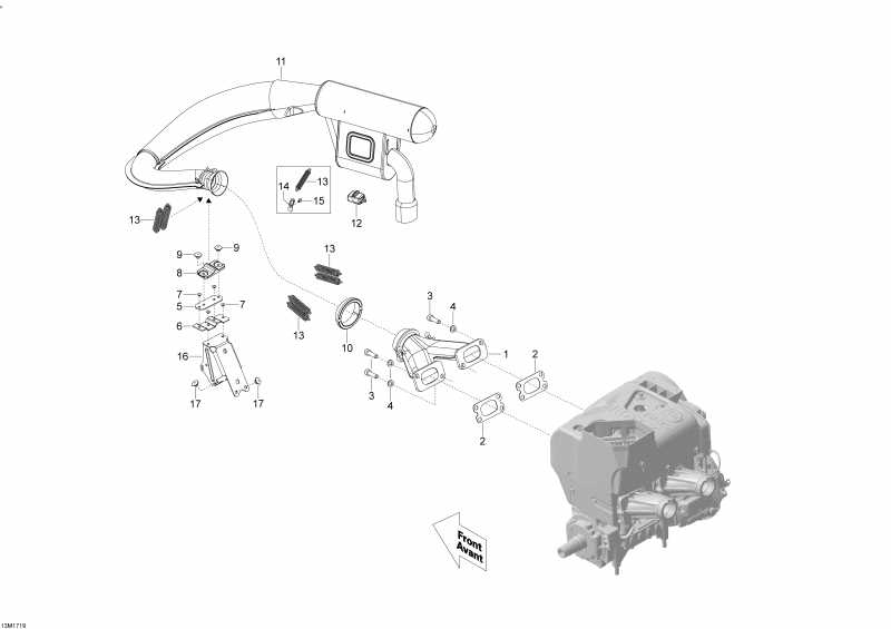 snowmobile Ski Doo TUNDRA - 2-STROKE - WT Europe, 2017  - Exhaust System