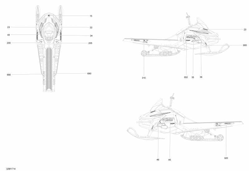  ski-doo TUNDRA - 2-STROKE - XTREME, 2017  - Decals All Models