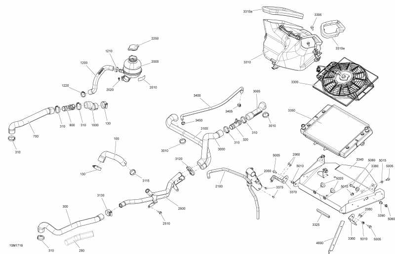  Ski-doo TUNDRA - 4-STROKE - LT-SPORT, 2017 - Cooling System All Models