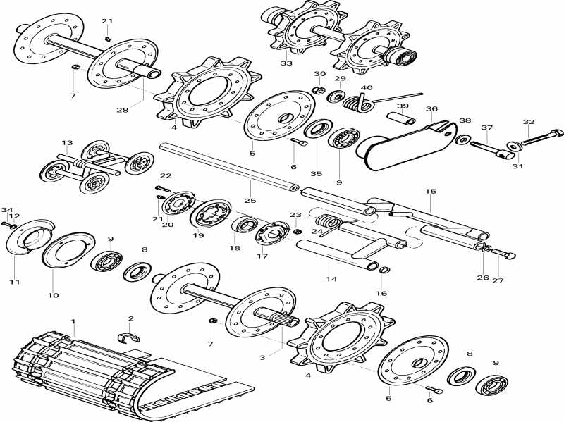  Skidoo Elan 247, 1996 - Rear Suspension