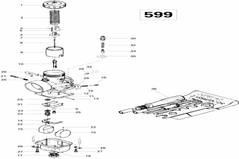 BRP Formula III, 1996  - Carburetor Form Iii, Iii Lt