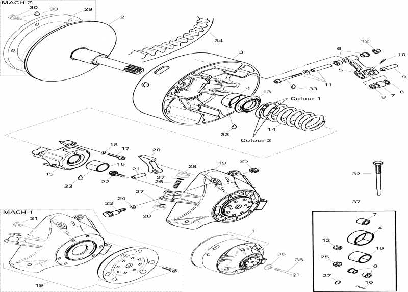  Skidoo Formula III, 1996  - Drive Pulley Form Iii