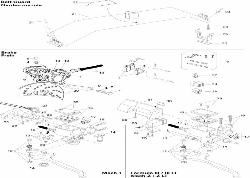  Skidoo  Formula III, 1996 - Hydraulic Brake Form Iii, Iii Lt