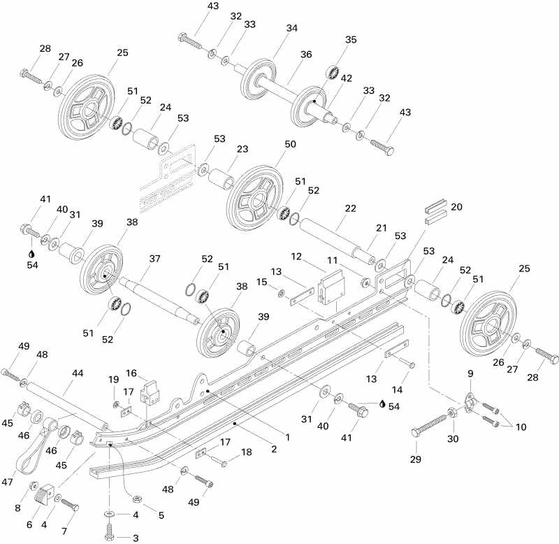 snowmobile Ski-doo Formula III LT, 1996 - Rear Suspension Iii Lt