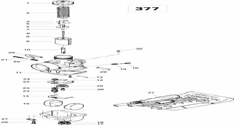  Skidoo Formula S, 1996 - Carburetor 377