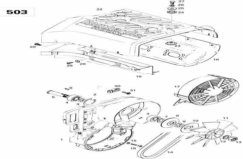  Skidoo Formula SL, 1996 - Cooling System (503)