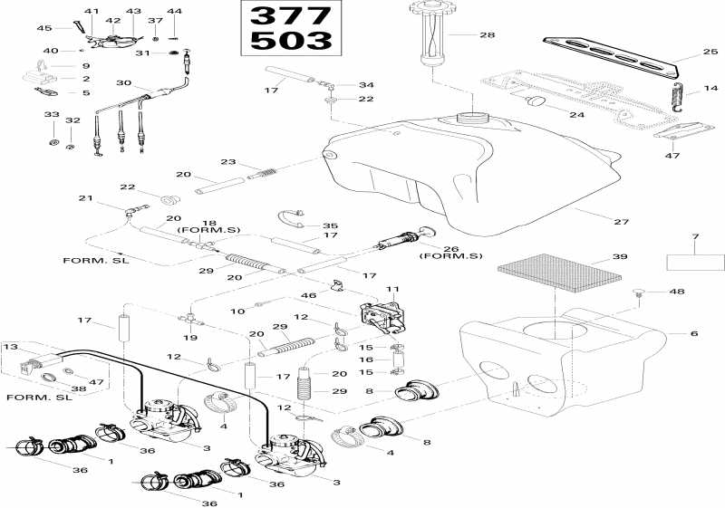 �������� ski-doo Formula SL, 1996 - Fuel System Formula Sl