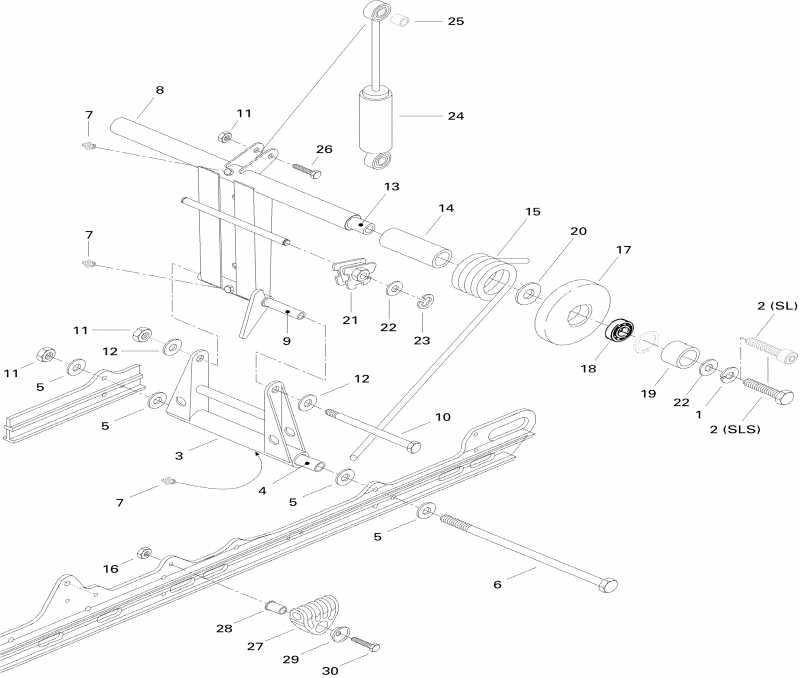 Skidoo Formula SL, 1996 - Rear Arm Formula S, Sl