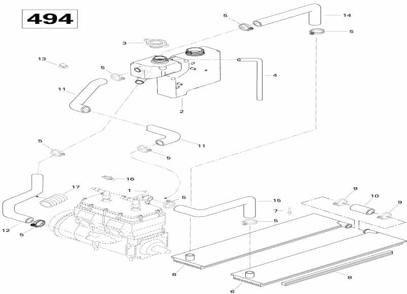  Skidoo Formula SLS, 1996  - Cooling System (494)