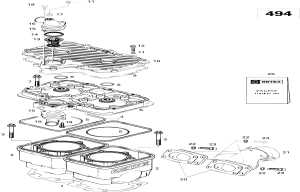 01-     494 (01- Cylinder And Exhaust Manifold 494)