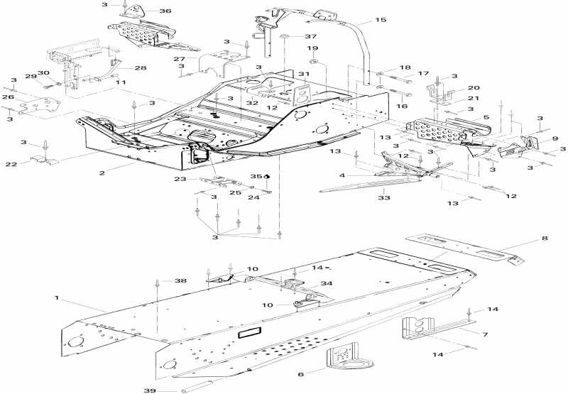  ski-doo  Formula SS, 1996 - Frame And Components Formula Ss