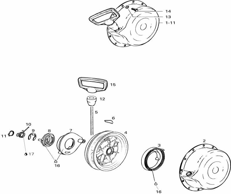  Skidoo  Formula STX, 1996 - Rewind Starter