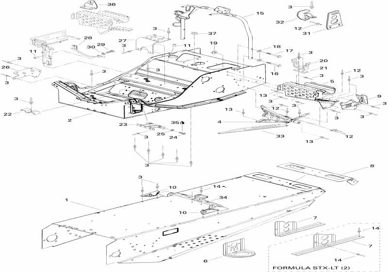 snowmobile SKIDOO Formula STX, 1996 -   Components Stx